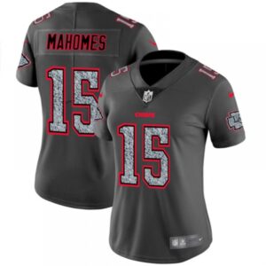 6862658f691c5_1 Women's Kansas City Chiefs #15 Patrick Mahomes 2019 Gray Fashion Static Limited Stitched NFL Jersey(Run Small)