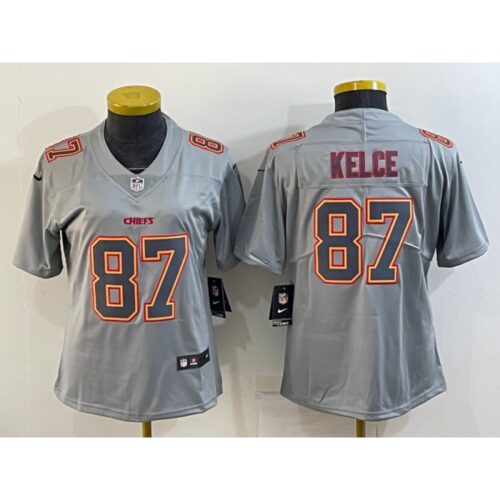 68626595c9866_1 Women's Kansas City Chiefs #87 Travis Kelce Grey Atmosphere Fashion Stitched Jersey(Run Small)