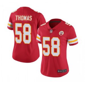 686265c35139e_1 Women's Kansas City Chiefs #58 Derrick Thomas Red Vapor Stitched Jersey(Run Small)