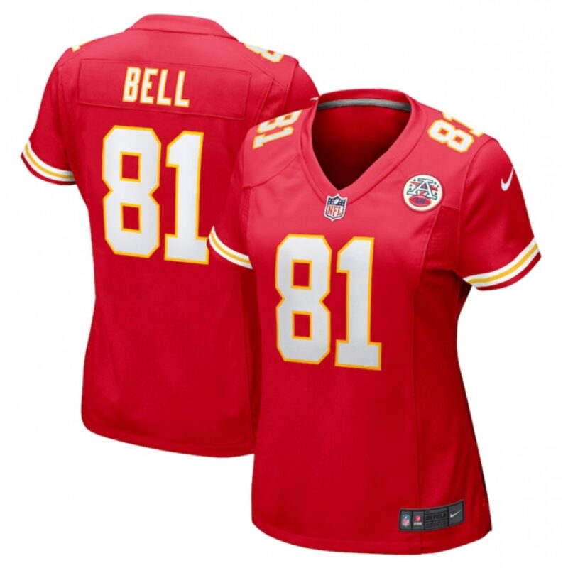 686265c97cddf_1 Women's Kansas City Chiefs #81 Blake Bell Red Stitched Jersey(Run Small)