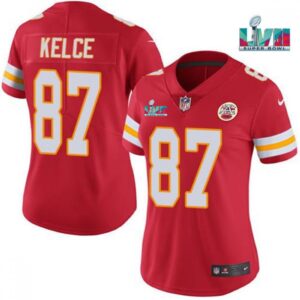 686265cc857f4_1 Women's Kansas City Chiefs #87 Travis Kelce Red Super Bowl LVII Patch Vapor Stitched Jersey(Run Small)