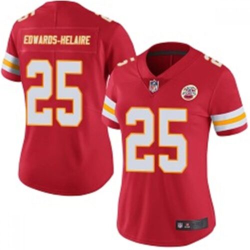 686265e4eb9eb_1 Women's Kansas City Chiefs #25 Clyde Edwards-Helaire Red Vapor Untouchable Stitched NFL Jersey(Run Small)
