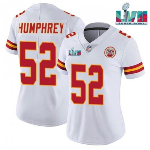 686265f115aaf_1 Women's Kansas City Chiefs #52 Creed Humphrey White Super Bowl LVII Patch Vapor Stitched Jersey(Run Small)
