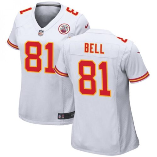 686265f72cae7_1 Women's Kansas City Chiefs #81 Blake Bell White Stitched Jersey(Run Small)