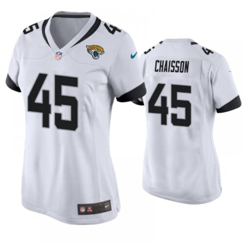 6862660695d2b_1 Women's Jacksonville Jaguars #45 K'Lavon Chaisson White Stitched Jersey(Run Small)