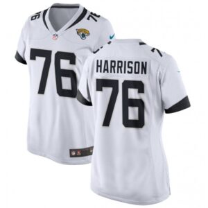 686266099e543_1 Women's Jacksonville Jaguars #76 Anton Harrison White 2023 Draft Stitched Jersey(Run Small)