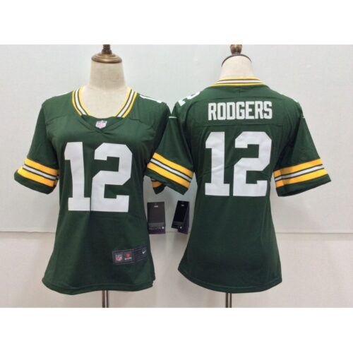 6862661b5ffce_1 Women's Green Bay Packers #12 Rodgers Green Limited Stitched NFL Jersey