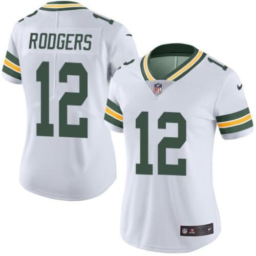 6862662172de7_1 Women's Green Bay Packers #12 Aaron Rodgers White Vapor Untouchable Limited Stitched Jersey(Run Small)