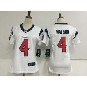 686266809b013_1 Women's Houston Texans #4 Deshaun Watson White Stitched NFL Vapor Untouchable Limited Jersey