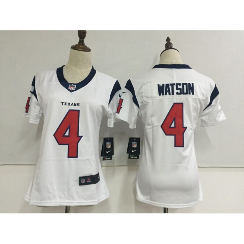 686266809b013_1 Women's Houston Texans #4 Deshaun Watson White Stitched NFL Vapor Untouchable Limited Jersey