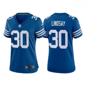 6862668fb107f_1 Women's Indianapolis Colts #30 Phillip Lindsay New Blue Stitched Jersey(Run Small)