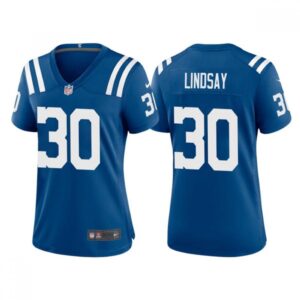 68626692a3196_1 Women's Indianapolis Colts #30 Phillip Lindsay Blue Stitched Jersey(Run Small)