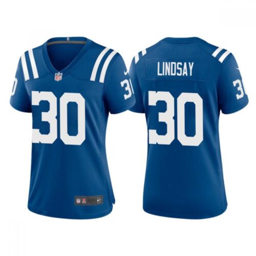 68626692a3196_1 Women's Indianapolis Colts #30 Phillip Lindsay Blue Stitched Jersey(Run Small)