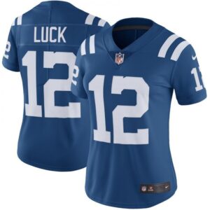 68626695a812d_1 Women's Indianapolis Colts #12 Andrew Luck Blue Vapor Untouchable Limited Stitched Jersey(Run Small)