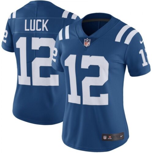 68626695a812d_1 Women's Indianapolis Colts #12 Andrew Luck Blue Vapor Untouchable Limited Stitched Jersey(Run Small)