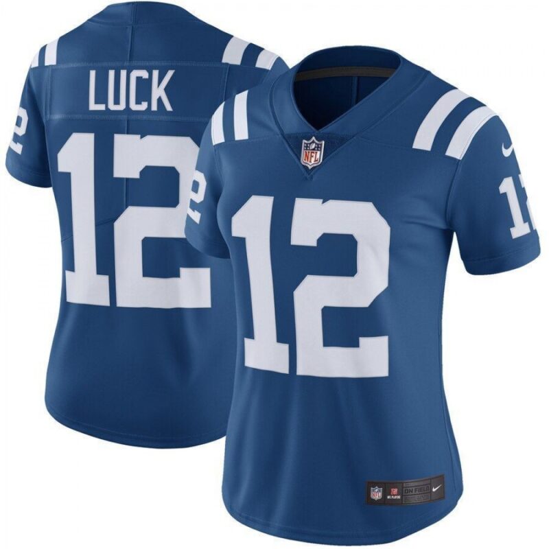 68626695a812d_1 Women's Indianapolis Colts #12 Andrew Luck Blue Vapor Untouchable Limited Stitched Jersey(Run Small)