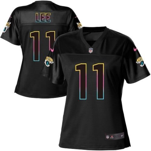 686266b671d3c_1 Women's Jacksonville Jaguars #11 Marqise Lee Black Stitched Jersey(Run Small)