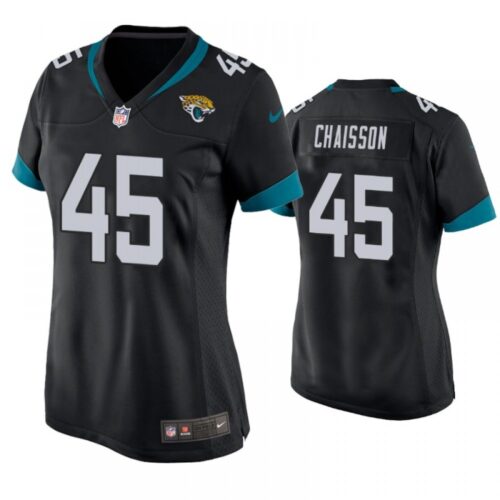 686266b991da6_1 Women's Jacksonville Jaguars #45 K'Lavon Chaisson Black Stitched Jersey(Run Small)