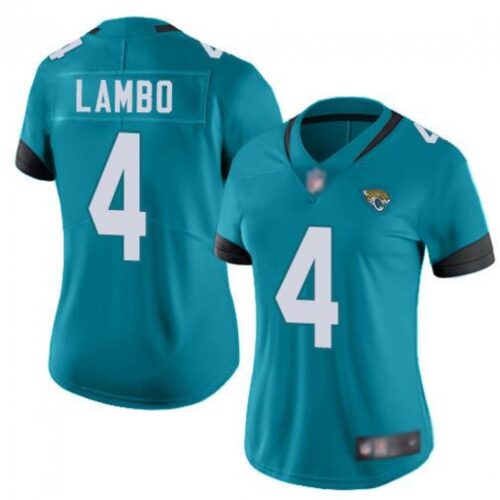 686266ce262de_1 Women's Jacksonville Jaguars #4 Josh Lambo Blue Vapor Untouchable Limited Stitched NFL Jersey(Run Small)