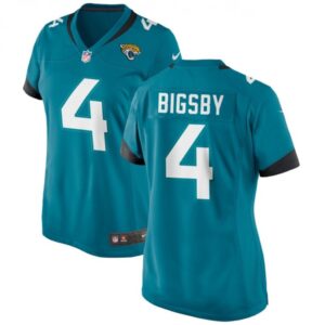 686266d749ff6_1 Women's Jacksonville Jaguars #4 Tank Bigsby Teal Stitched Jersey(Run Small)