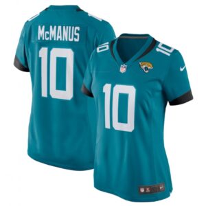 686266dcec898_1 Women's Jacksonville Jaguars #10 Brandon McManus Teal Stitched Jersey(Run Small)