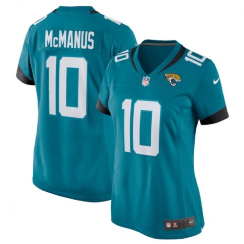 686266dcec898_1 Women's Jacksonville Jaguars #10 Brandon McManus Teal Stitched Jersey(Run Small)