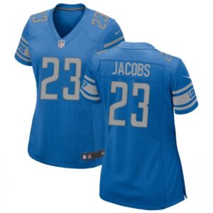 68626707696a5_1 Women's Detroit Lions #23 Jerry Jacobs Blue Stitched Jersey(Run Smaller)