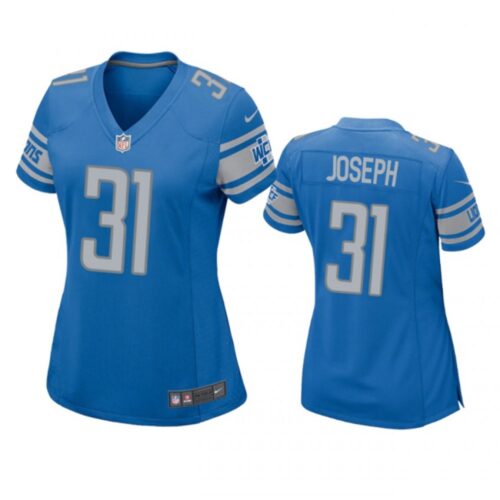 6862670d4f045_1 Women's Detroit Lions #31 Kerby Joseph Blue Stitched Jersey(Run Smaller)
