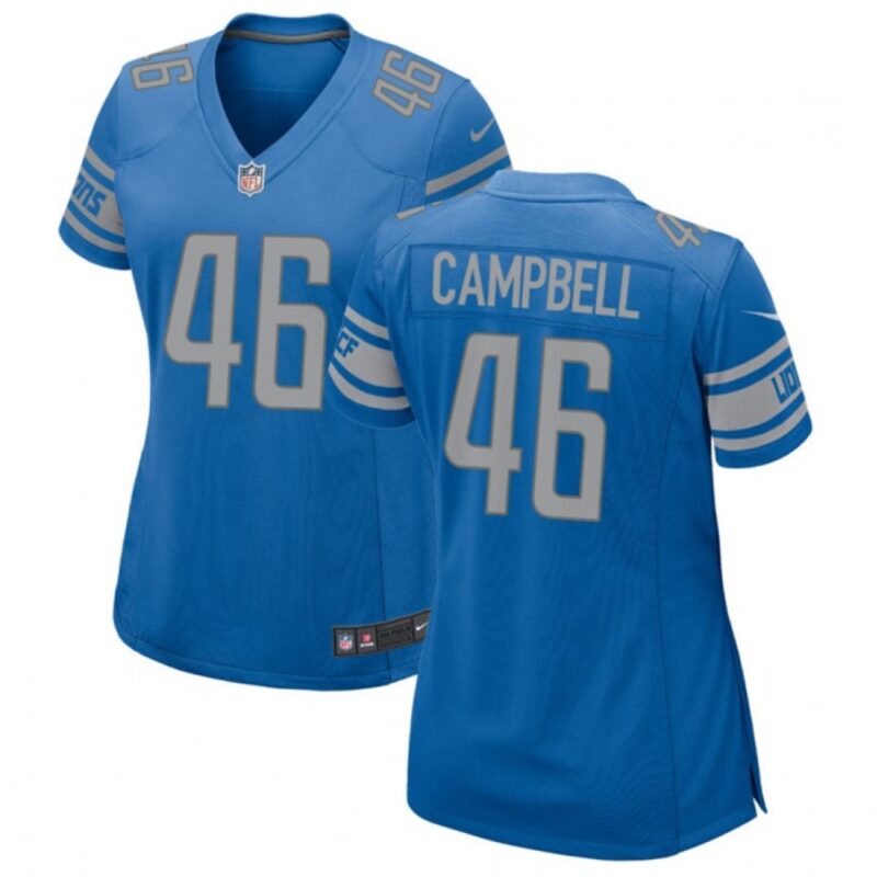 686267135467a_1 Women's Detroit Lions #46 Jack Campbell Blue 2023 Draft Stitched Jersey(Run Smaller)