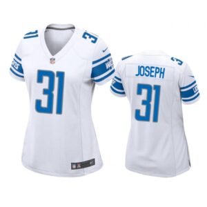 6862672615979_1 Women's Detroit Lions #31 Kerby Joseph White Stitched Jersey(Run Smaller)