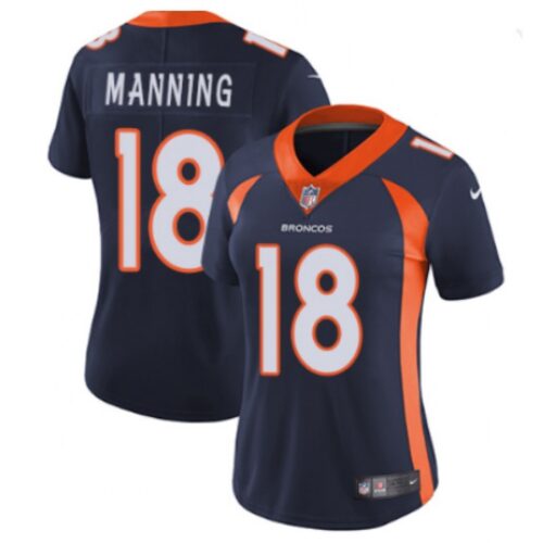 68626750b61b7_1 Women's Denver Broncos #18 Peyton Manning Navy Vapor Untouchable Stitched Jersey(Run Small)