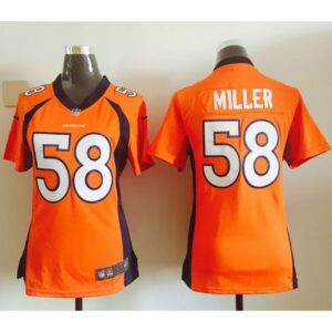 686267660ae0a_1 Broncos #58 Von Miller Orange Team Color Women's Stitched NFL Elite Jersey