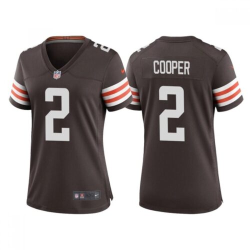 686268f127d3a_1 Women's Cleveland Browns #2 Amari Cooper Brown Vapor Untouchable Limited Stitched Jersey(Run Small)