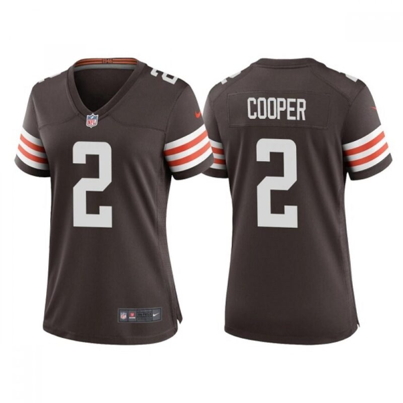 686268f127d3a_1 Women's Cleveland Browns #2 Amari Cooper Brown Vapor Untouchable Limited Stitched Jersey(Run Small)
