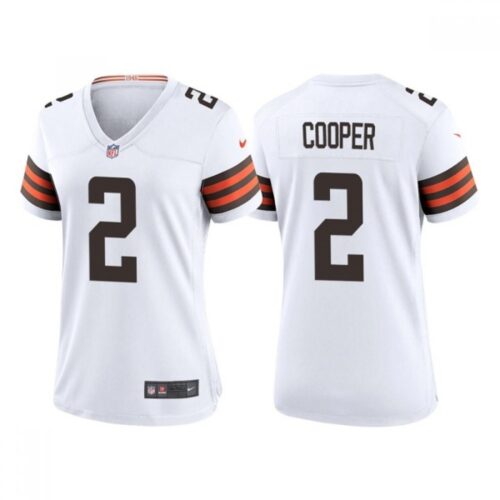 686268f41be64_1 Women's Cleveland Browns #2 Amari Cooper White Vapor Untouchable Limited Stitched Jersey(Run Small)
