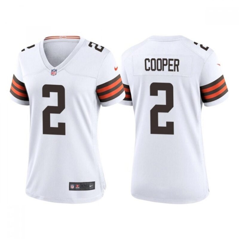 686268f41be64_1 Women's Cleveland Browns #2 Amari Cooper White Vapor Untouchable Limited Stitched Jersey(Run Small)