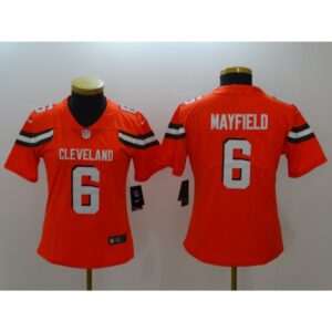 686268ffaecdc_1 Women's Cleveland Browns #6 Baker Mayfield Orange 2018 NFL Draft Vapor Untouchable Limited Stitched Jersey