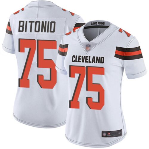 686269059f3f9_1 Women's Cleveland Browns #75 Joel Bitonio White Vapor Untouchable Limited Stitched NFL Jersey(Run Small)