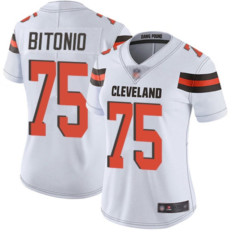 686269059f3f9_1 Women's Cleveland Browns #75 Joel Bitonio White Vapor Untouchable Limited Stitched NFL Jersey(Run Small)