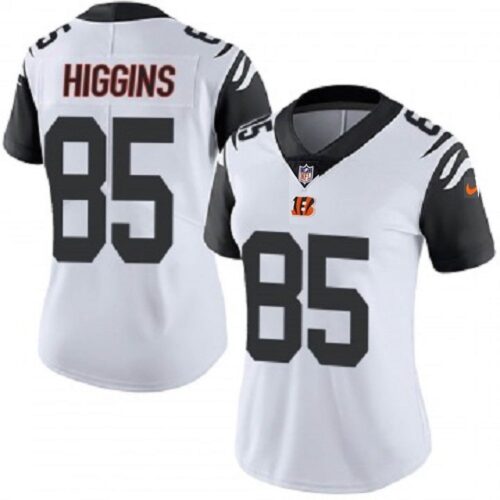 68626947d3de5_1 Women's Cincinnati Bengals #85 Tee Higgins White Vapor Stitched Jersey(Run Small)
