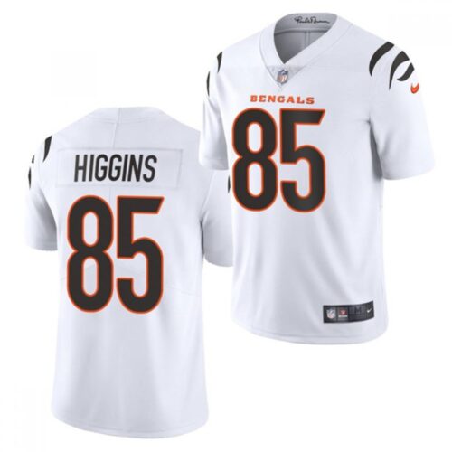 6862696239829_1 Women's Cincinnati Bengals #85 Tee Higgins 2021 New White Vapor Limited Stitched Jersey(Run Small)