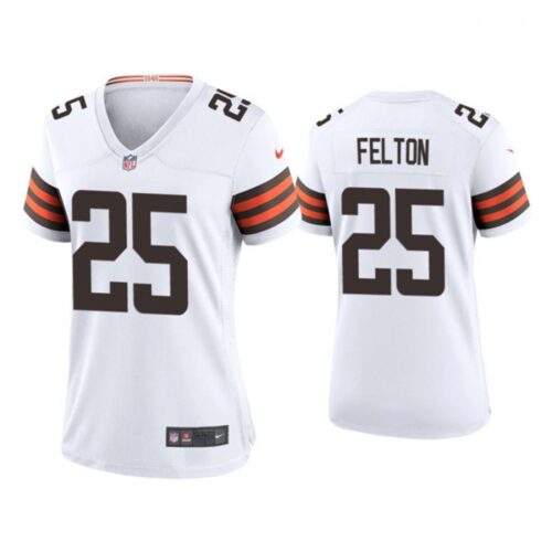 6862698545034_1 Women's Cleveland Browns #25 Demetric Felton 2020 New White Stitched Jersey(Run Small)