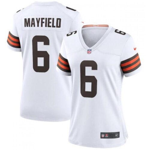 6862699403db9_1 Women's Cleveland Browns #6 Baker Mayfield 2020 New White Stitched Jersey(Run Small)