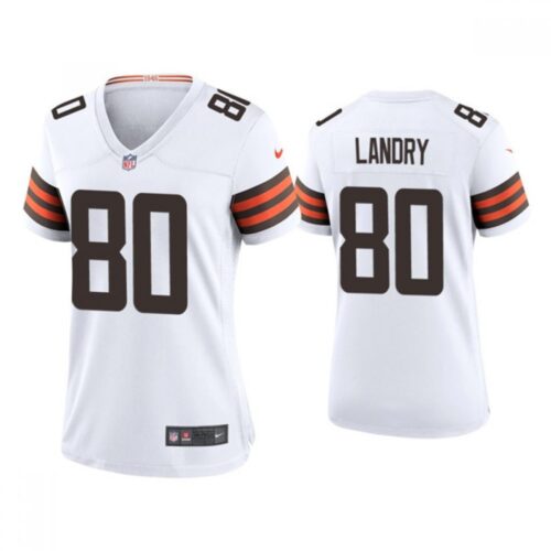 6862699fe94f4_1 Women's Cleveland Browns #80 Jarvis Landry 2020 New White Stitched Jersey(Run Small)