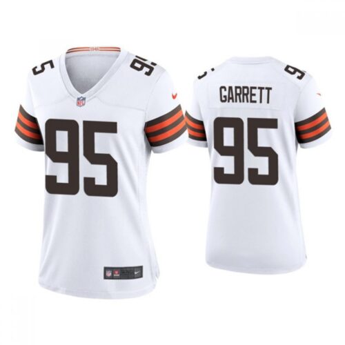 686269af213d3_1 Women's Cleveland Browns #95 Myles Garrett 2020 New White Stitched Jersey(Run Small)