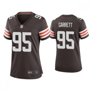 686269b20df57_1 Women's Cleveland Browns #95 Myles Garrett 2020 New Brown Stitched Jersey(Run Small)