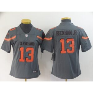 686269b50d9e6_1 Women's Cleveland Browns #13 Odell Beckham Jr. Gray Inverted Legend Stitched NFL Jersey(Run Small)