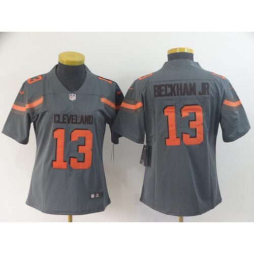 686269b50d9e6_1 Women's Cleveland Browns #13 Odell Beckham Jr. Gray Inverted Legend Stitched NFL Jersey(Run Small)