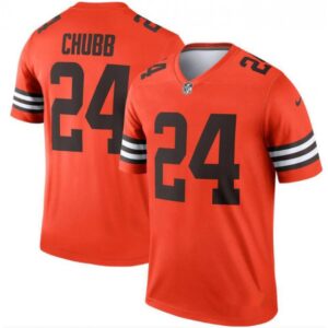 686269b815821_1 Women's Cleveland Browns #24 Nick Chubb Orange Inverted Legend Jersey(Run Small)