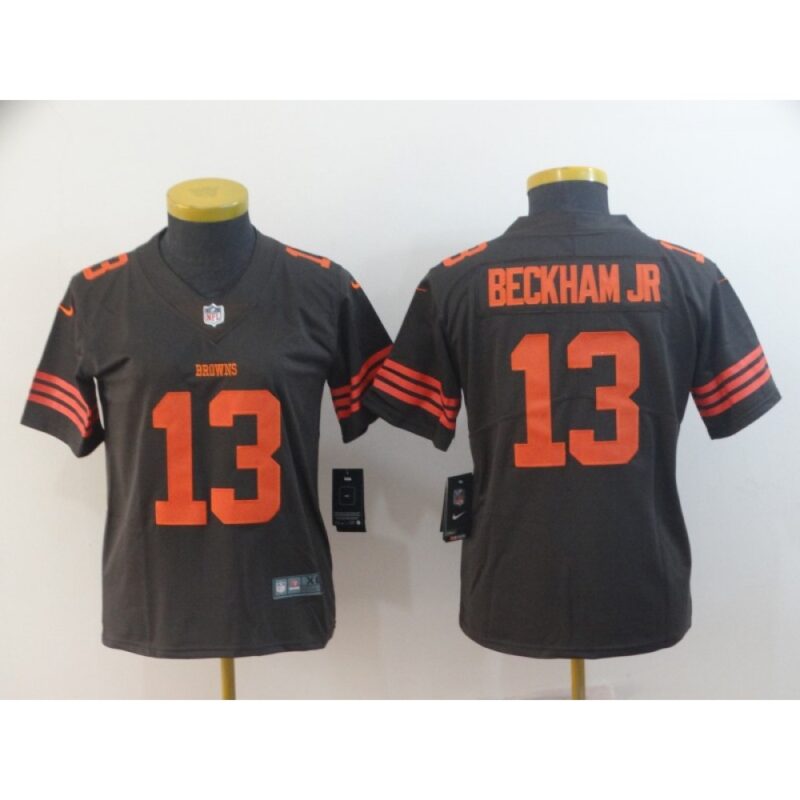 686269be3759f_1 Women's Cleveland Browns #13 Odell Beckham Jr. Brown Color Rush Limited Stitched NFL Jersey(Run Small)
